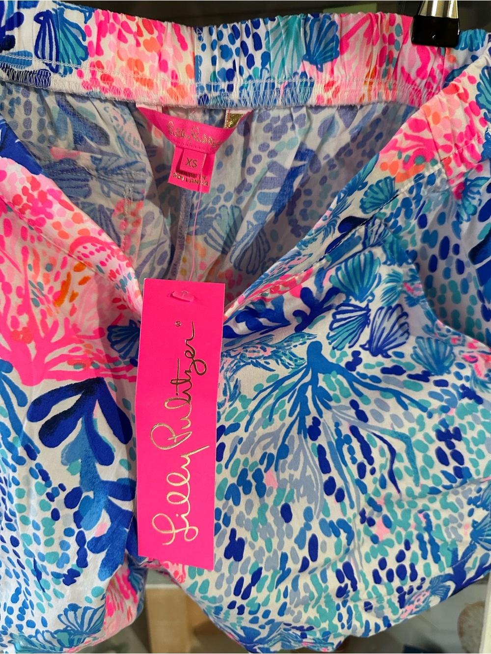 Lilly Pulitzer Pink & Blue Printed Scallop Hem Skort - Picture 4 of 4